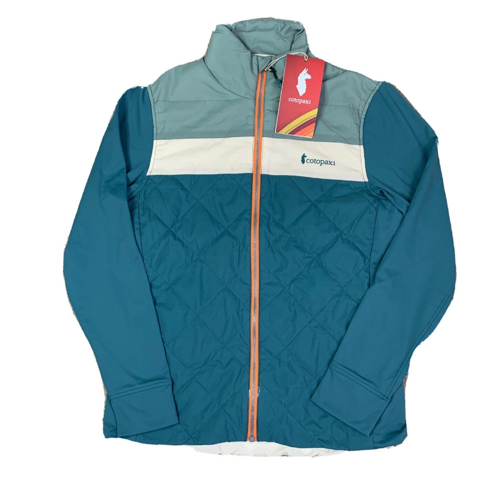 COTOPAXI Women's Lightweight Quilted Monte Hybrid Jacket Sz Large Submarine Sage